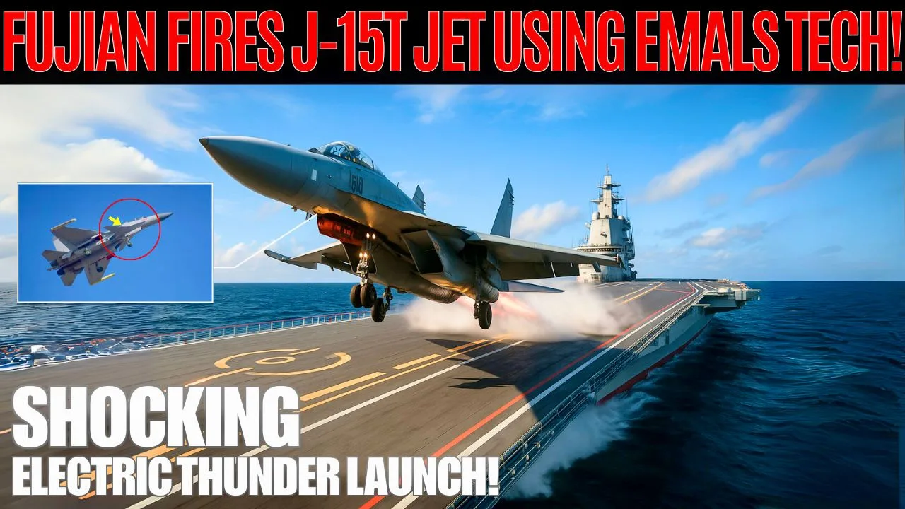 Major Leap! : China’s Fujian Carrier Successfully Launches J-15T Using EMALS! (Video)