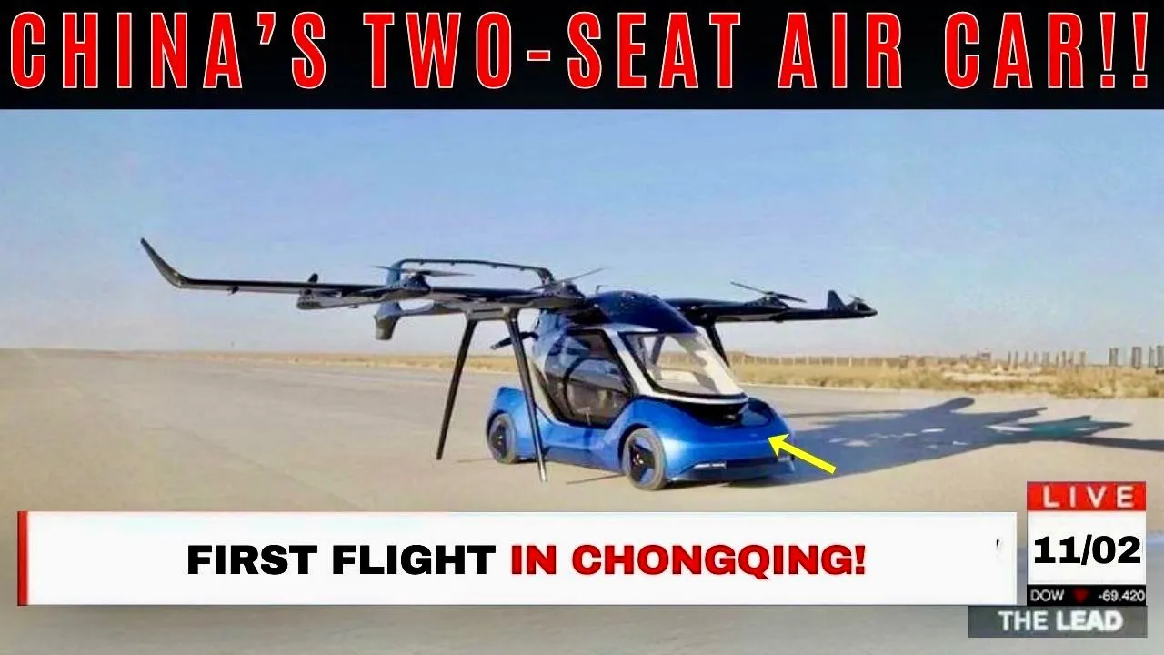 China Flying Car Test: Space Giant Flies Two-Seat eVTOL in Chongqing-Video