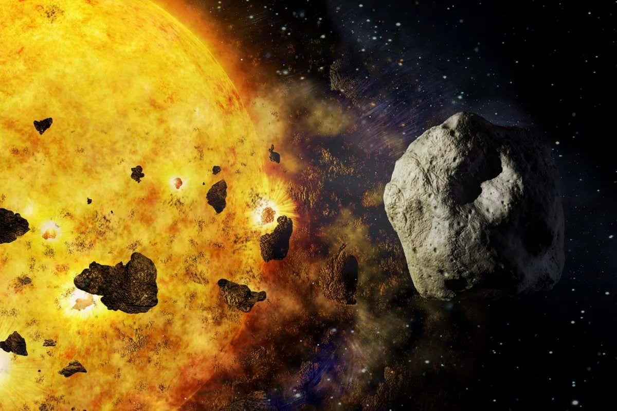 Disintegrating Asteroid Meteor Stream Discovered Near the Sun