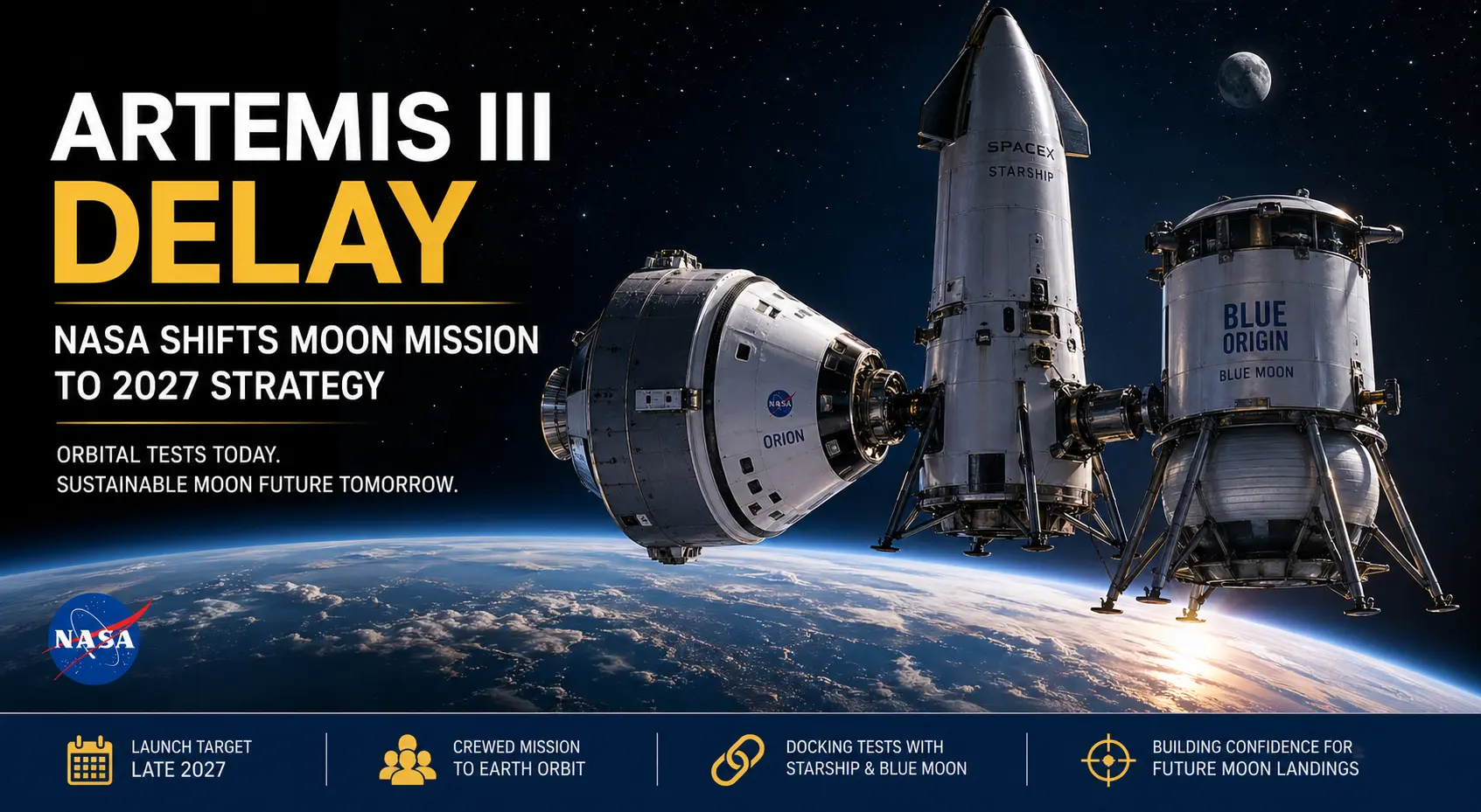 Artemis III Delay: NASA Shifts Moon Mission to 2027 Strategy