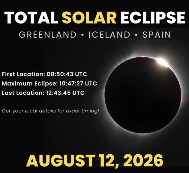 August 12, 2026 Solar Eclipse: Exact Times